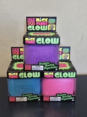 Authentic NeeDoh Nice Cube Glow Kids Squish Toy -  LISTING For 3